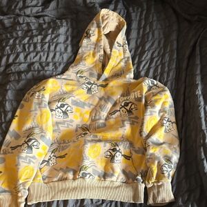 Kids Yellow Graphic Hoodie